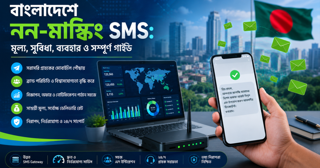 বাংলাদেশে নন-মাস্কিং SMS মূল্য, সুবিধা, ব্যবহার ও সম্পূর্ণ গাইড