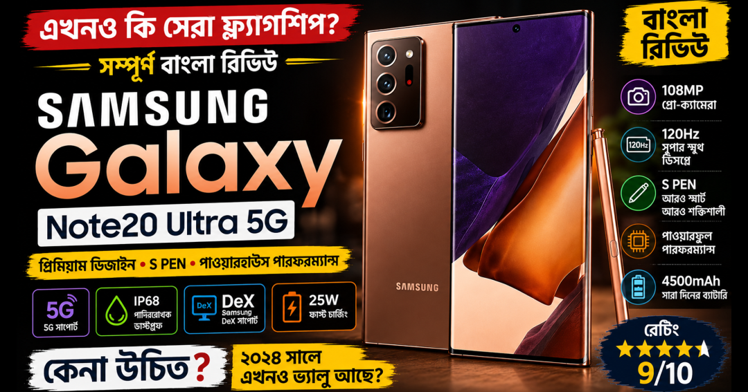 Samsung Galaxy Note 20 Ultra 5G রিভিউ বাংলা | ক্যামেরা, S Pen, গেমিং ও পারফরম্যান্স